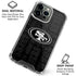NFL San Franciso 49ers Black & White iPhone 16 Pro Clear Case